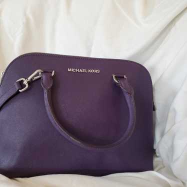 Michael Kors Cindy Dome Purple Satchel - image 1