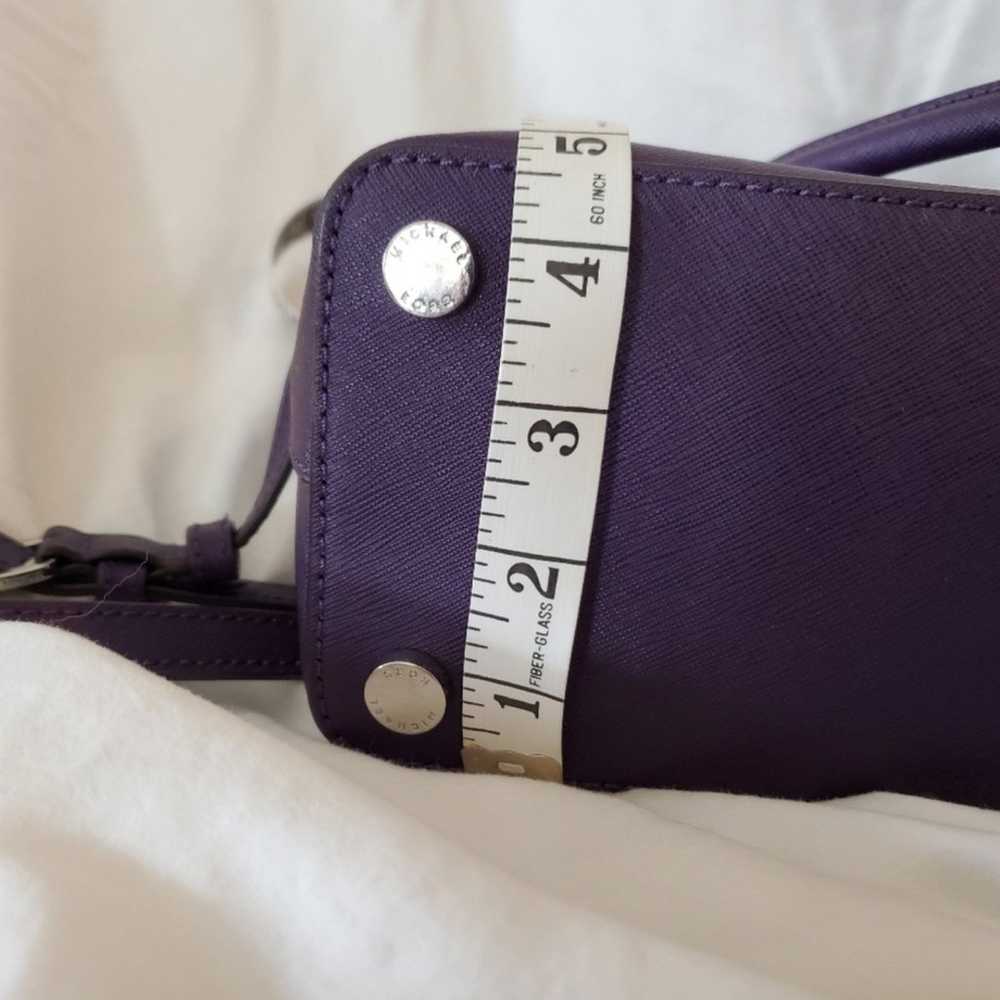 Michael Kors Cindy Dome Purple Satchel - image 4