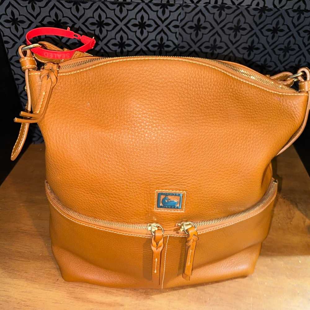 Vintage EUC Dooney & Bourke Leather Desert Tan Ho… - image 1