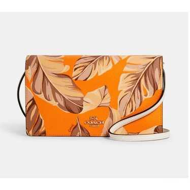 Coach Anna Foldover Crossbody Clutch With Banana … - image 1