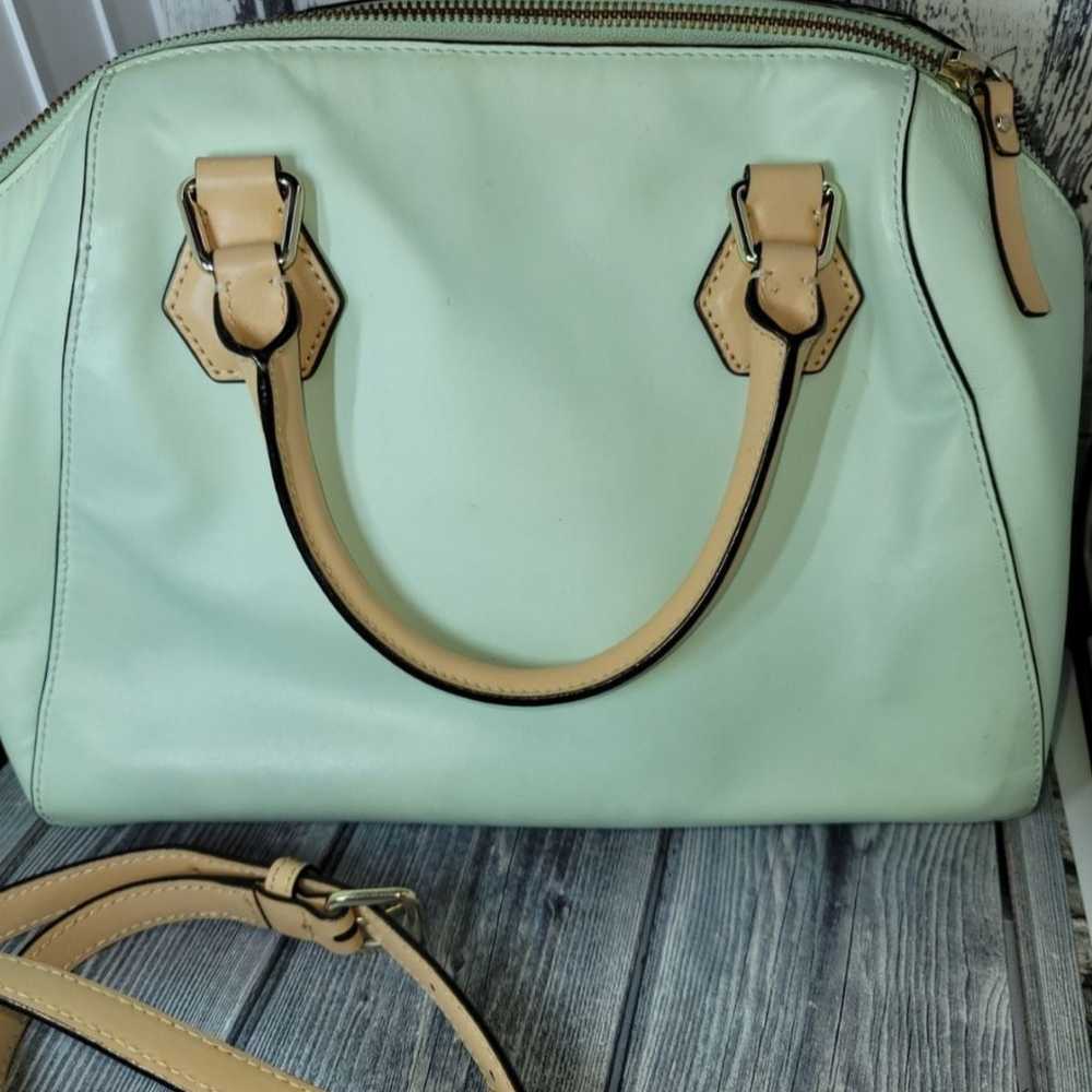 Vintage Kate Spade satchel bag Mint green - image 4