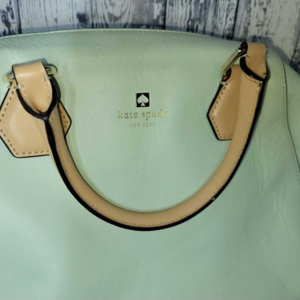 Vintage Kate Spade satchel bag Mint green - image 7