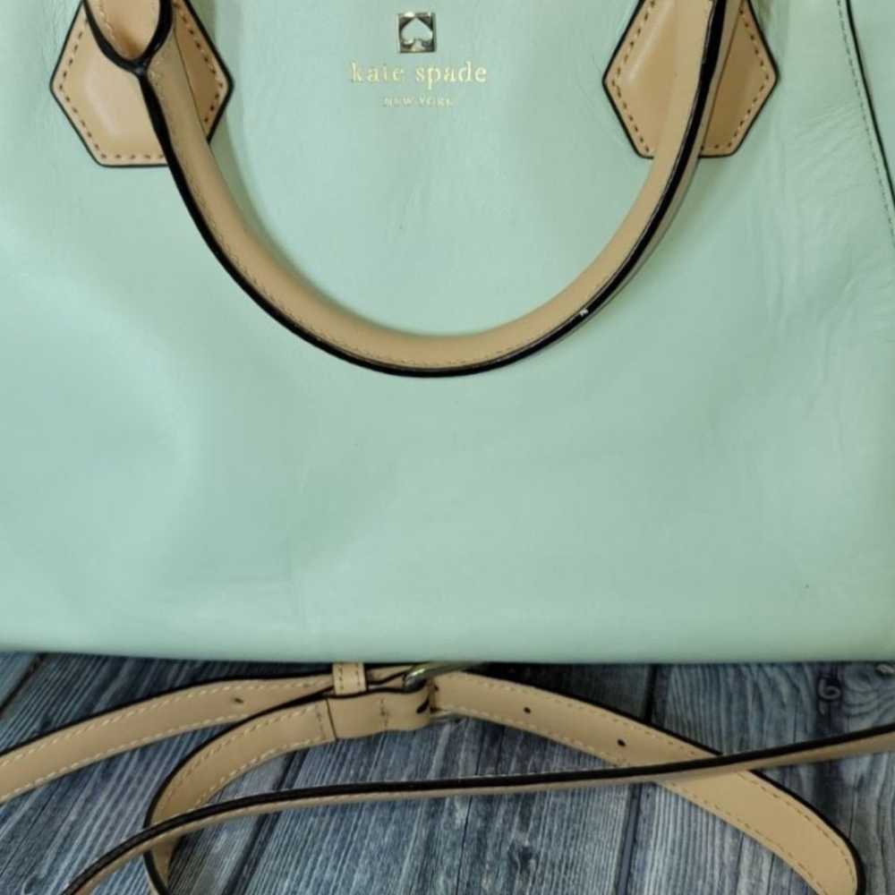 Vintage Kate Spade satchel bag Mint green - image 8
