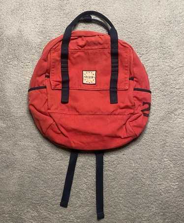 Feed Canvas Backpack Napsack Target Red Black Tri… - image 1