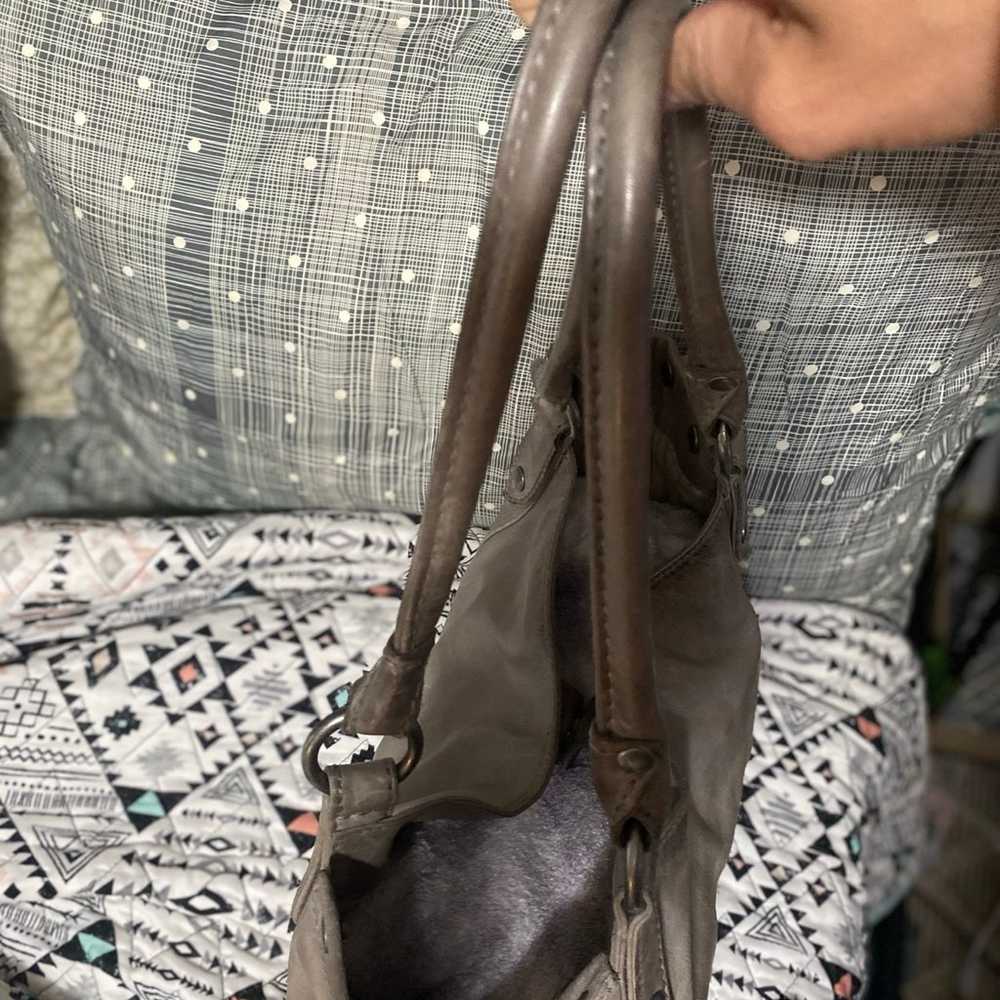 FRYE Melissa leather grey hobo tote purse! - image 5