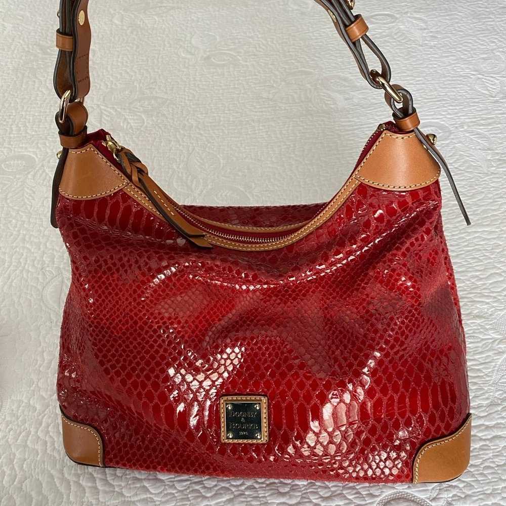 Dooney Bourke Snakeskin Style Leather Bag - image 1