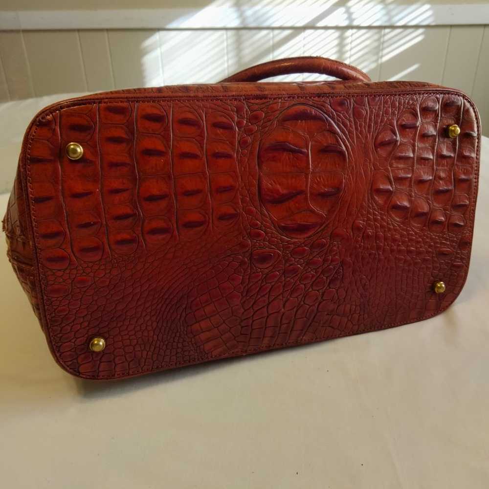 Brahmin Red Satchel Handbag Purse - image 10