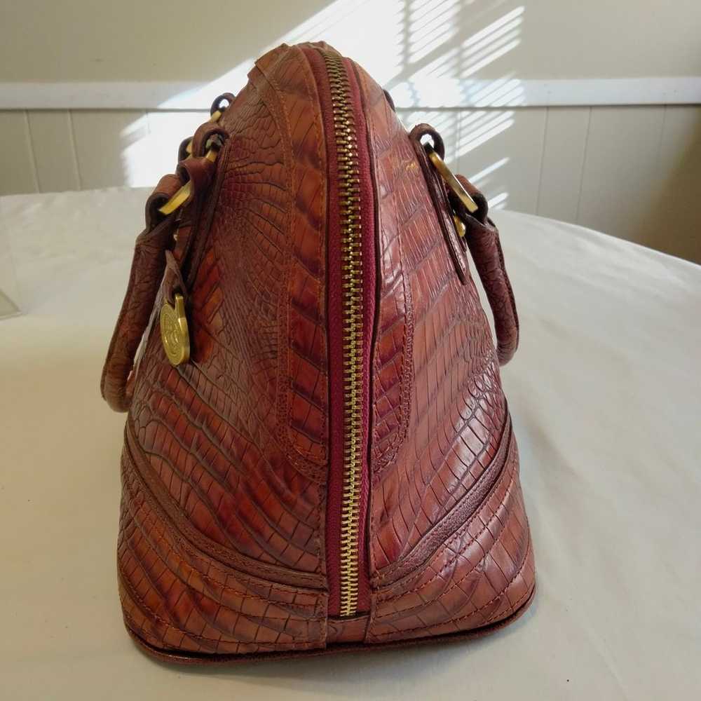 Brahmin Red Satchel Handbag Purse - image 12