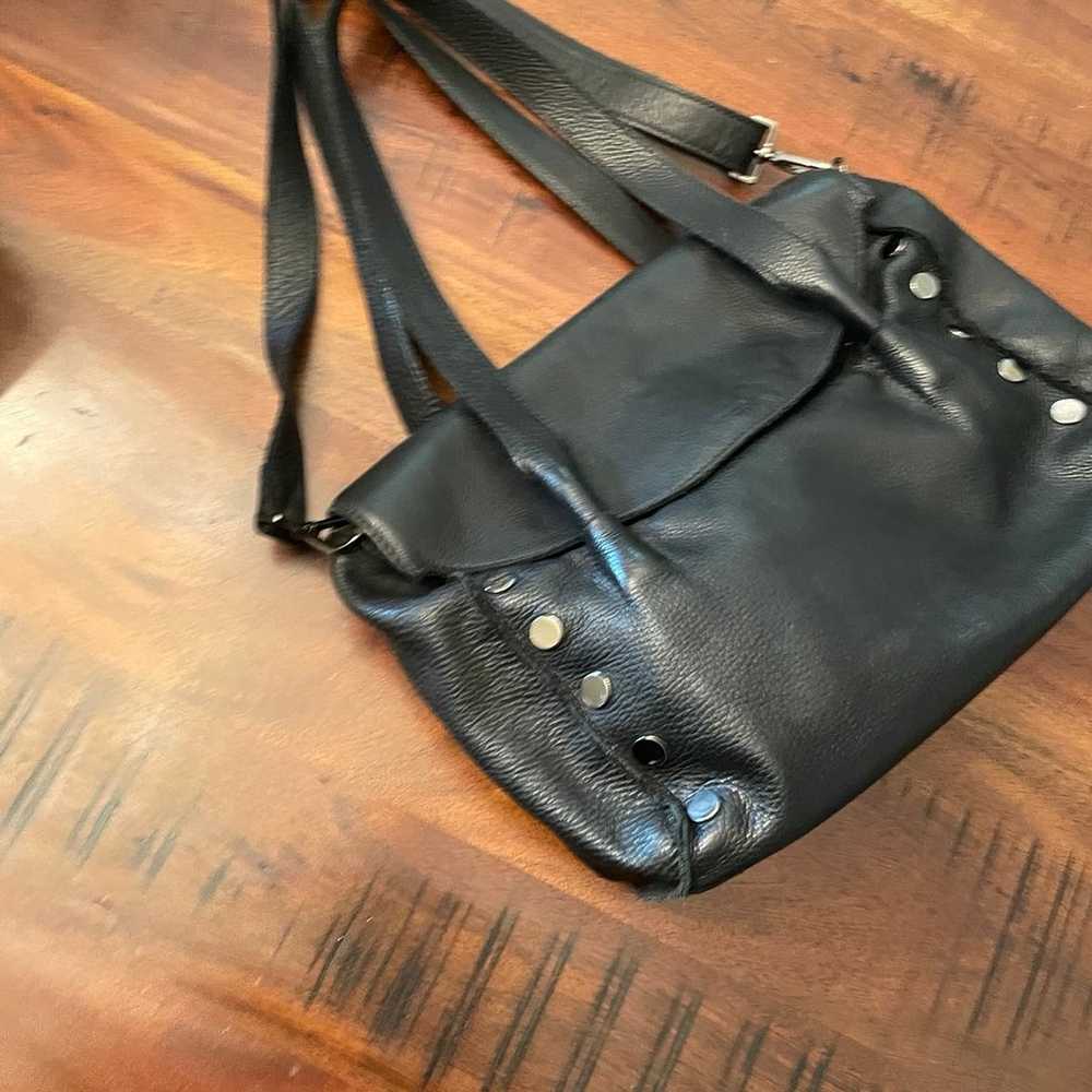 Black leather Hammitt  crossbody  tote Bag size 1… - image 1