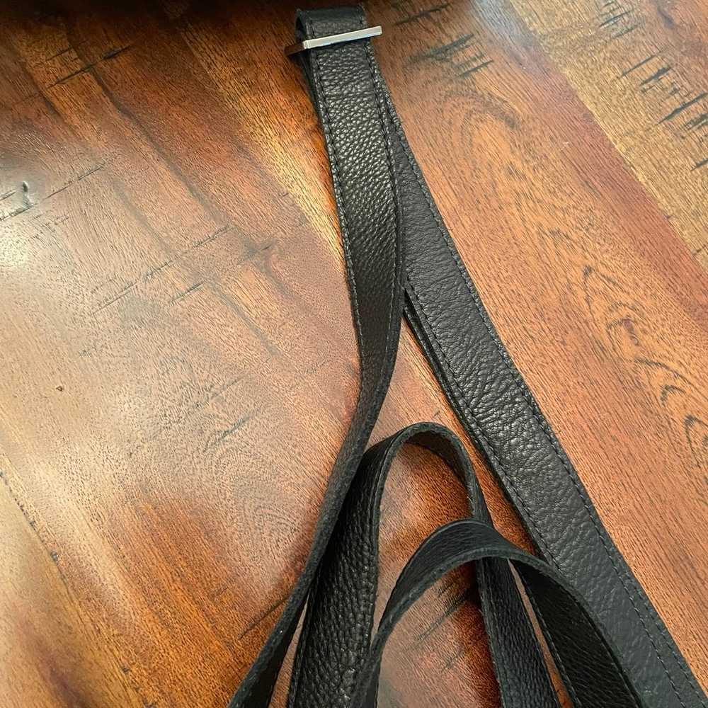 Black leather Hammitt  crossbody  tote Bag size 1… - image 4