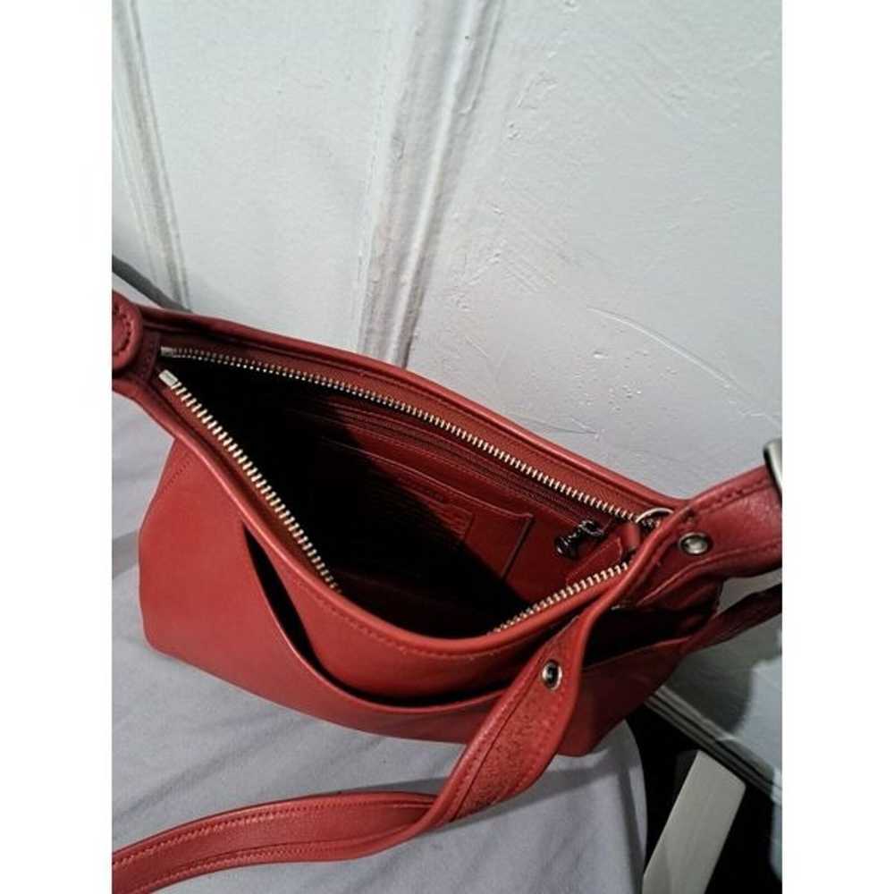 Vintage Womens Coach CLASSIC LEGACY HOBO RED leat… - image 9