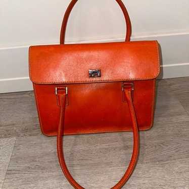 Red/orange LEATHER VINTAGE PURSE - image 1