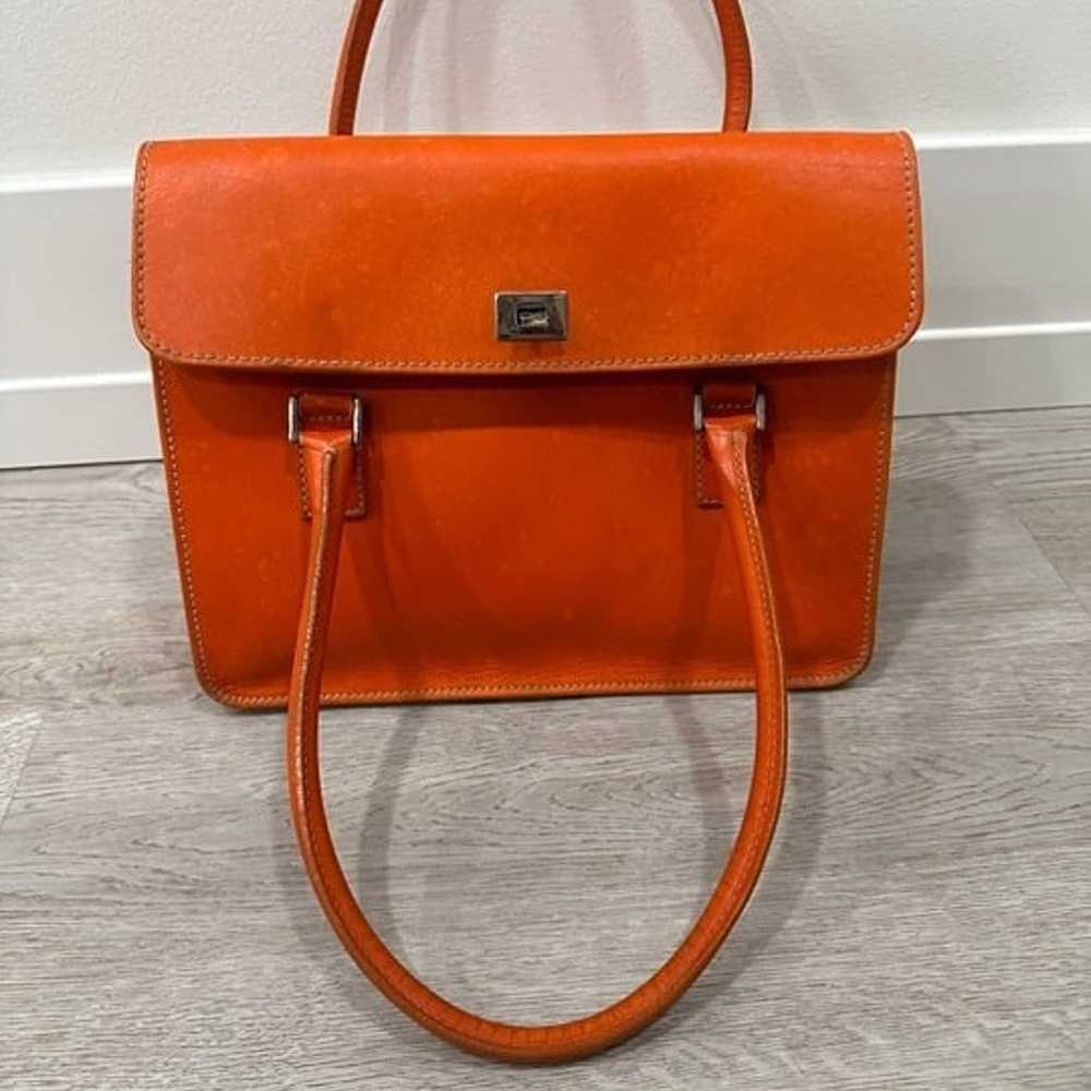 Red/orange LEATHER VINTAGE PURSE - image 2