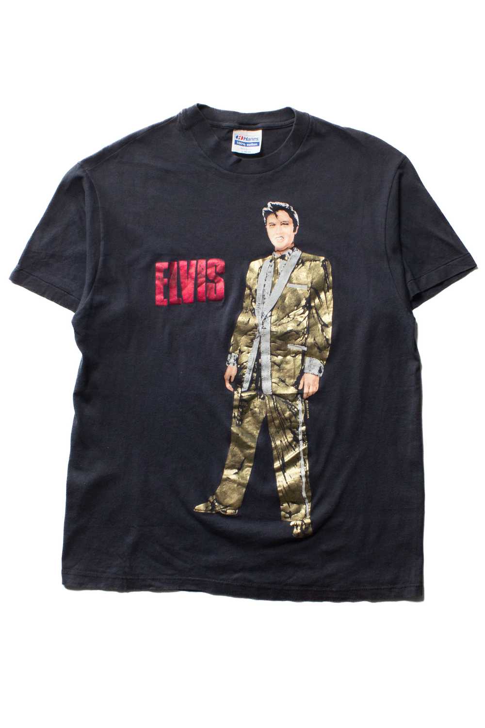 Vintage Gold Elvis T-Shirt (1980s) - image 1