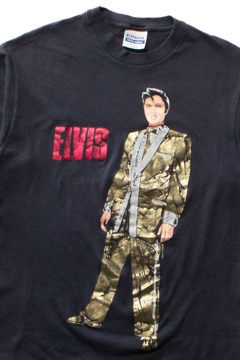 Vintage Gold Elvis T-Shirt (1980s) - image 2