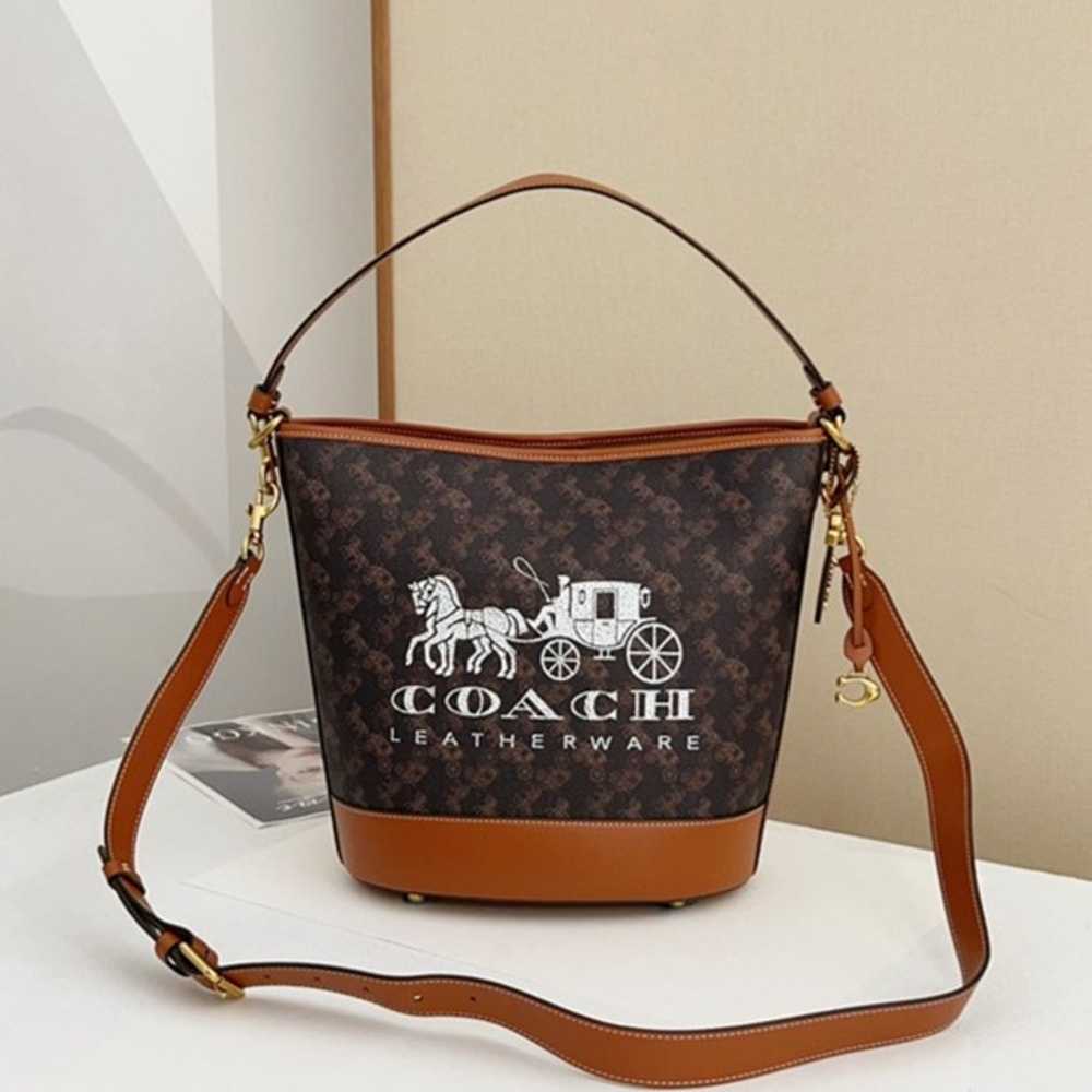 Coach Dakota Bucket Bag With Horse And Carriage P… - image 1