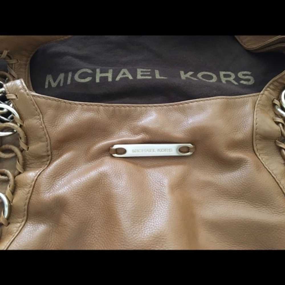 Michael Kors ID Chain Large Tan Hobo - image 3