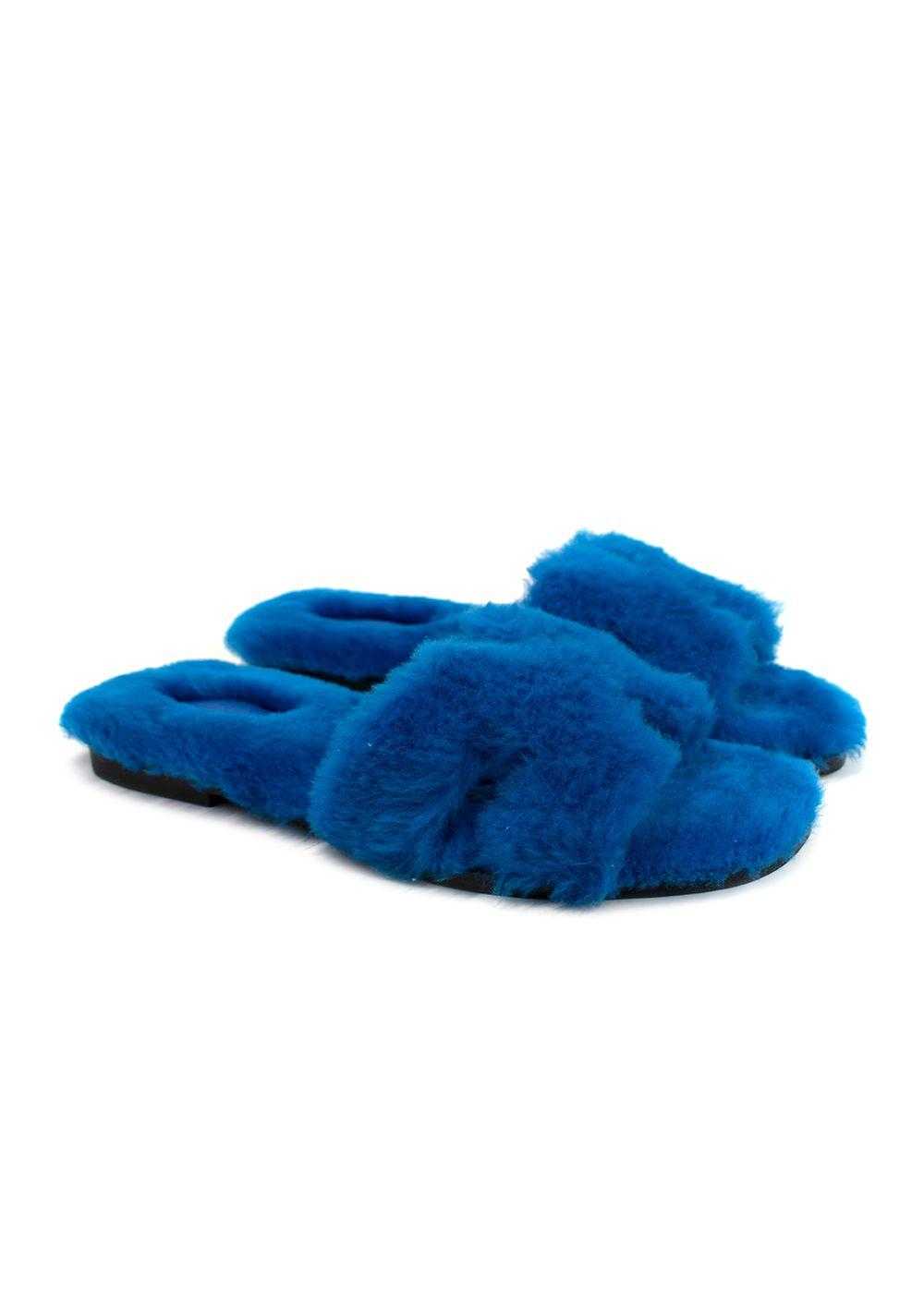 Managed by hewi Hermes Electric Blue Fluffy Shear… - image 1
