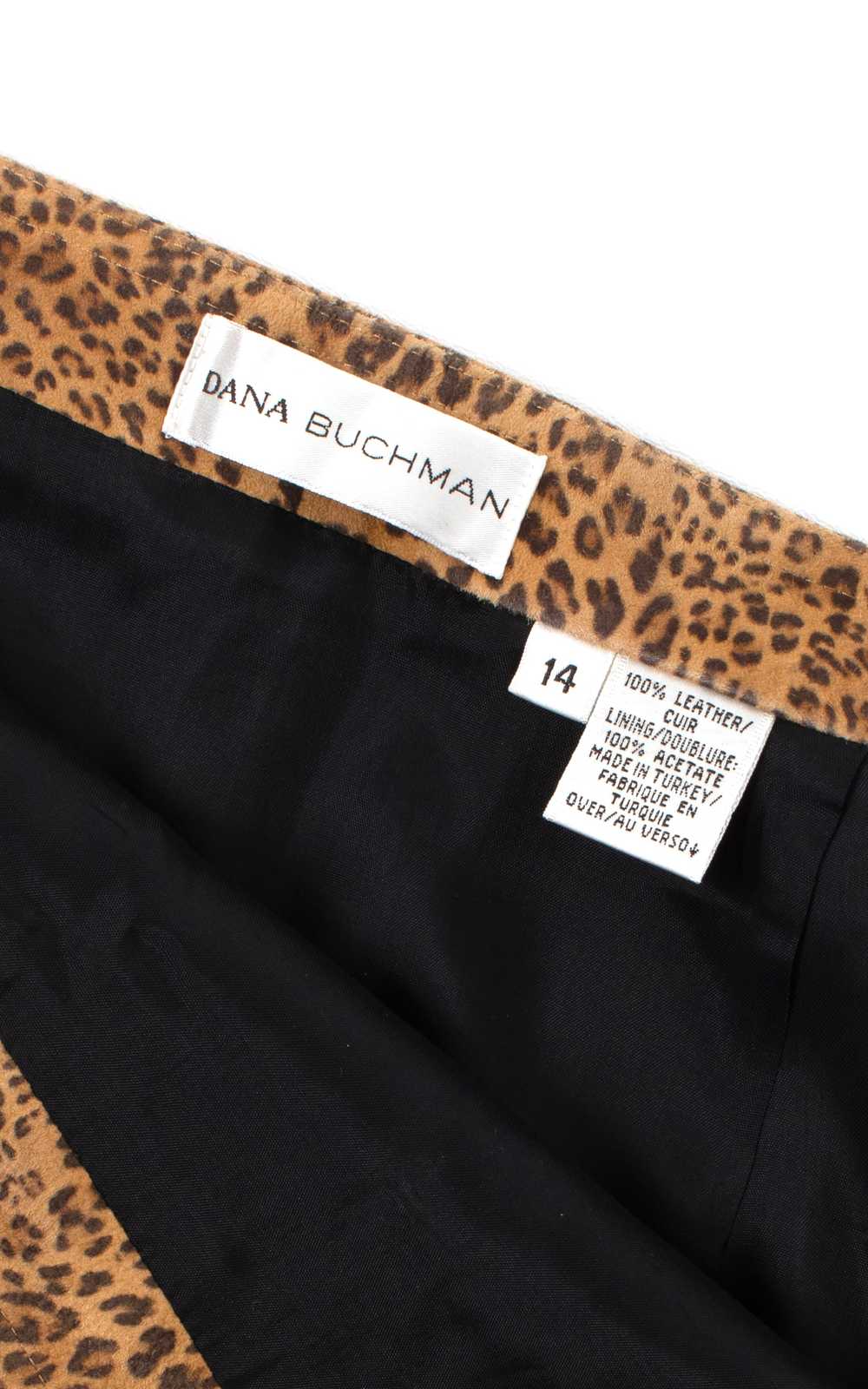 NEW ARRIVAL || 1980s Suede Leopard Print Skirt | … - image 8