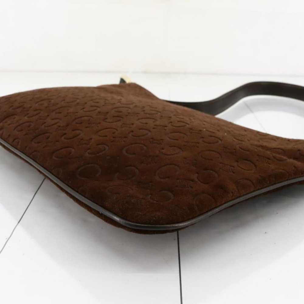 CELINE Macadam Suede Shoulder Bag Brown - image 5