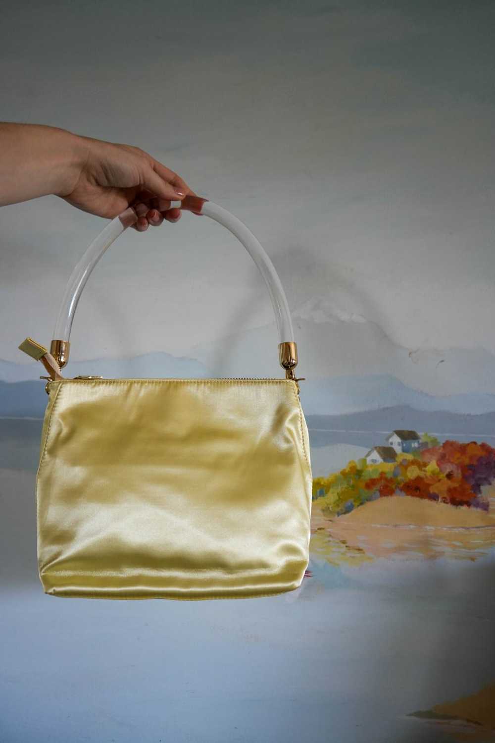 Respiro Studio NWT Mila Handbag in Yellow Satin |… - image 3