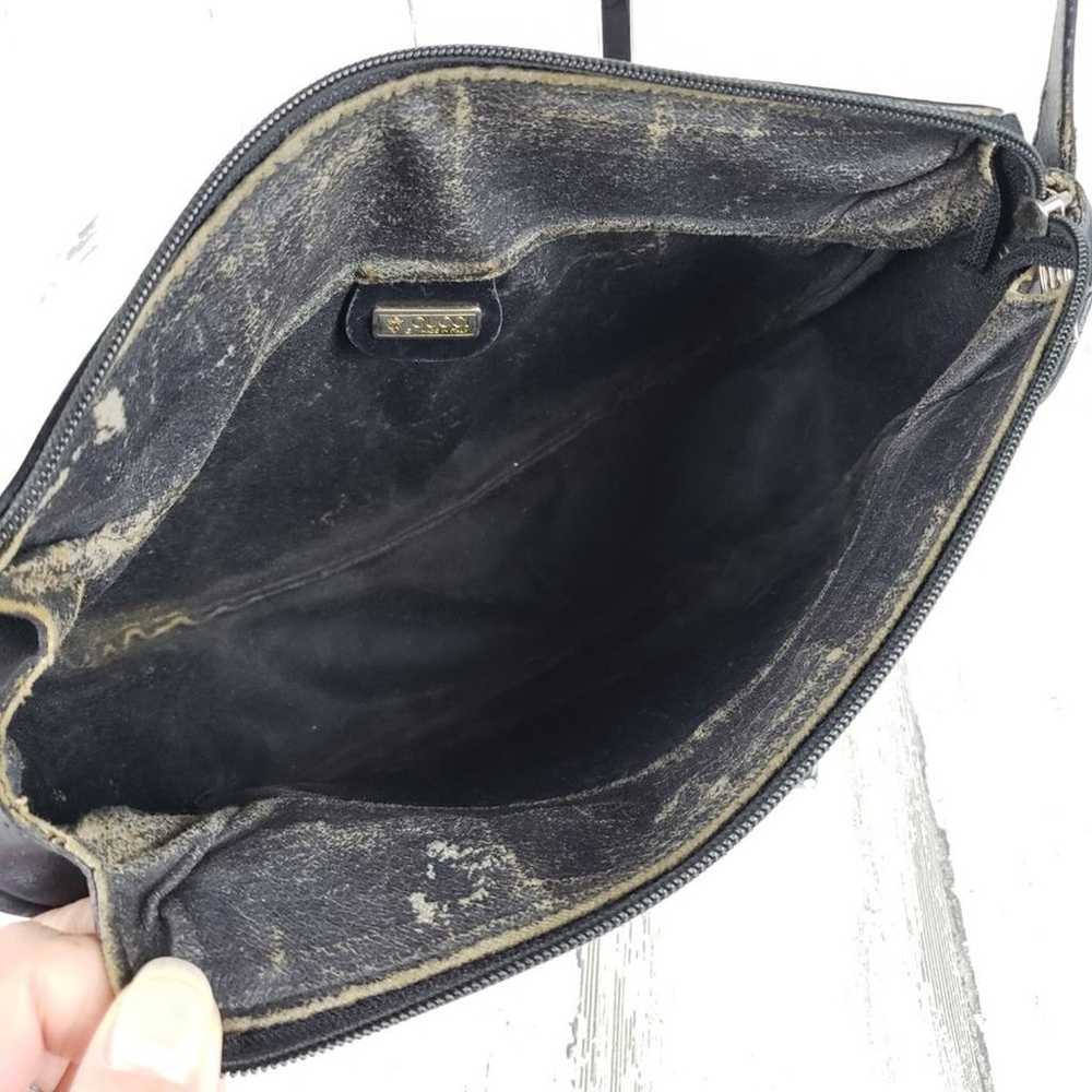 Gucci Black Coated Canvas & Leather Shoulder Bag … - image 10