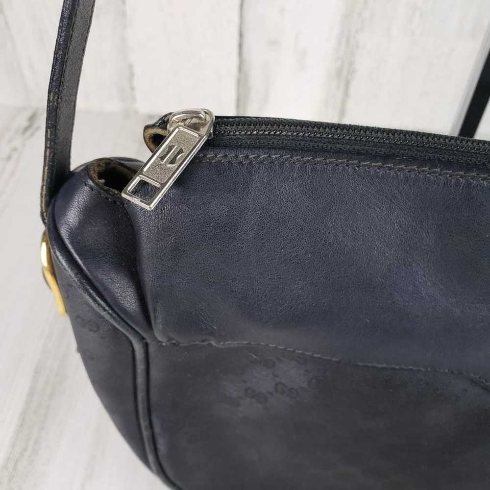 Gucci Black Coated Canvas & Leather Shoulder Bag … - image 4