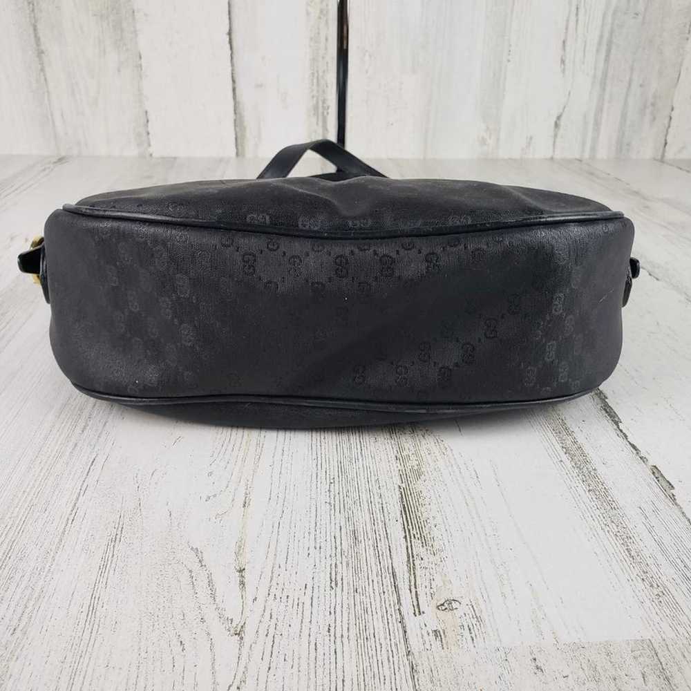 Gucci Black Coated Canvas & Leather Shoulder Bag … - image 7