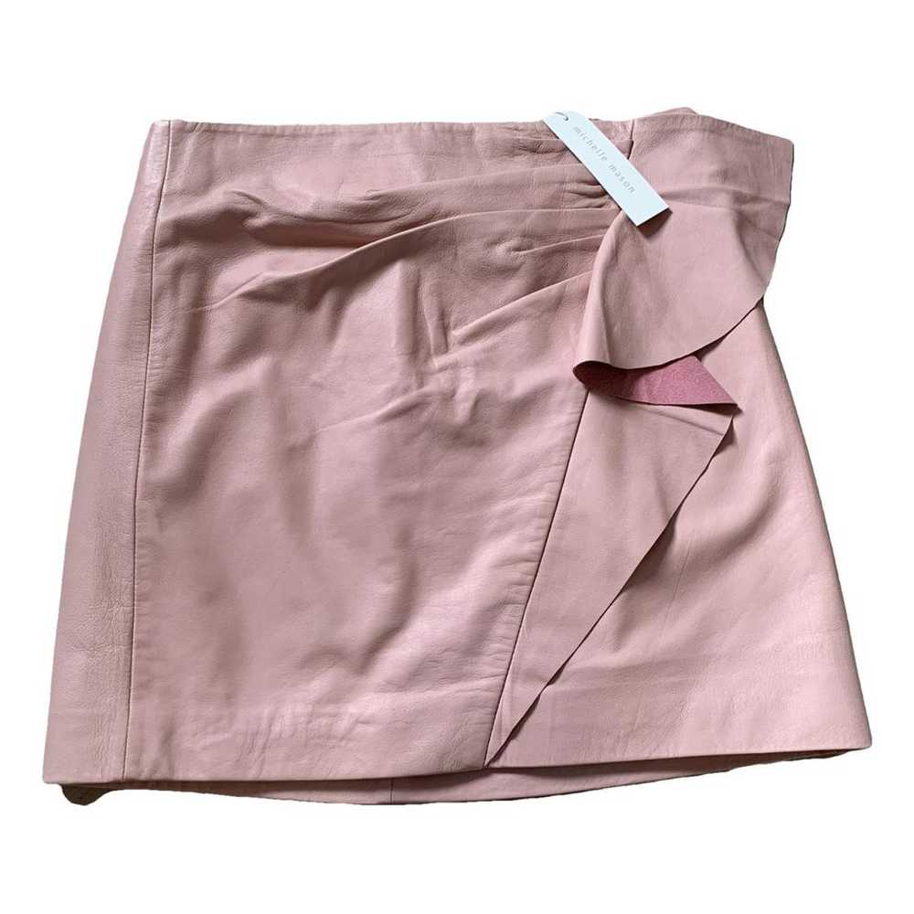 Michelle Mason Leather mini skirt - image 1