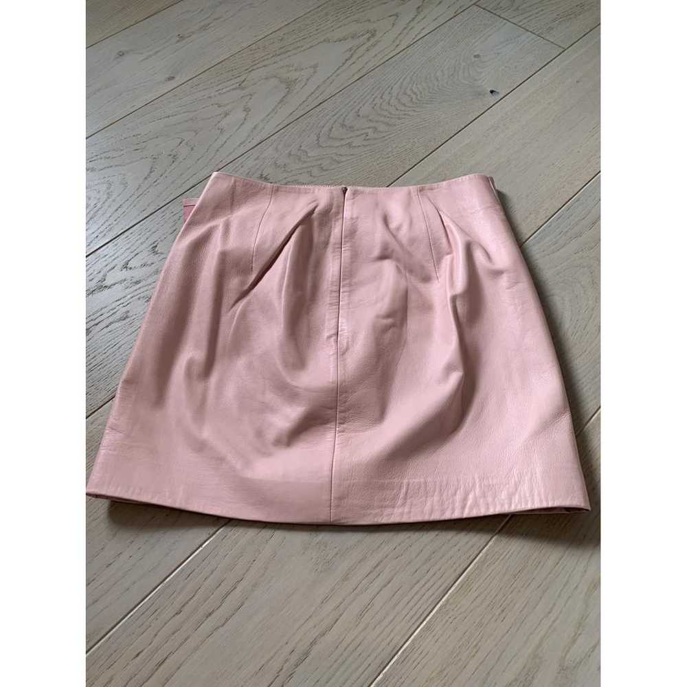 Michelle Mason Leather mini skirt - image 2