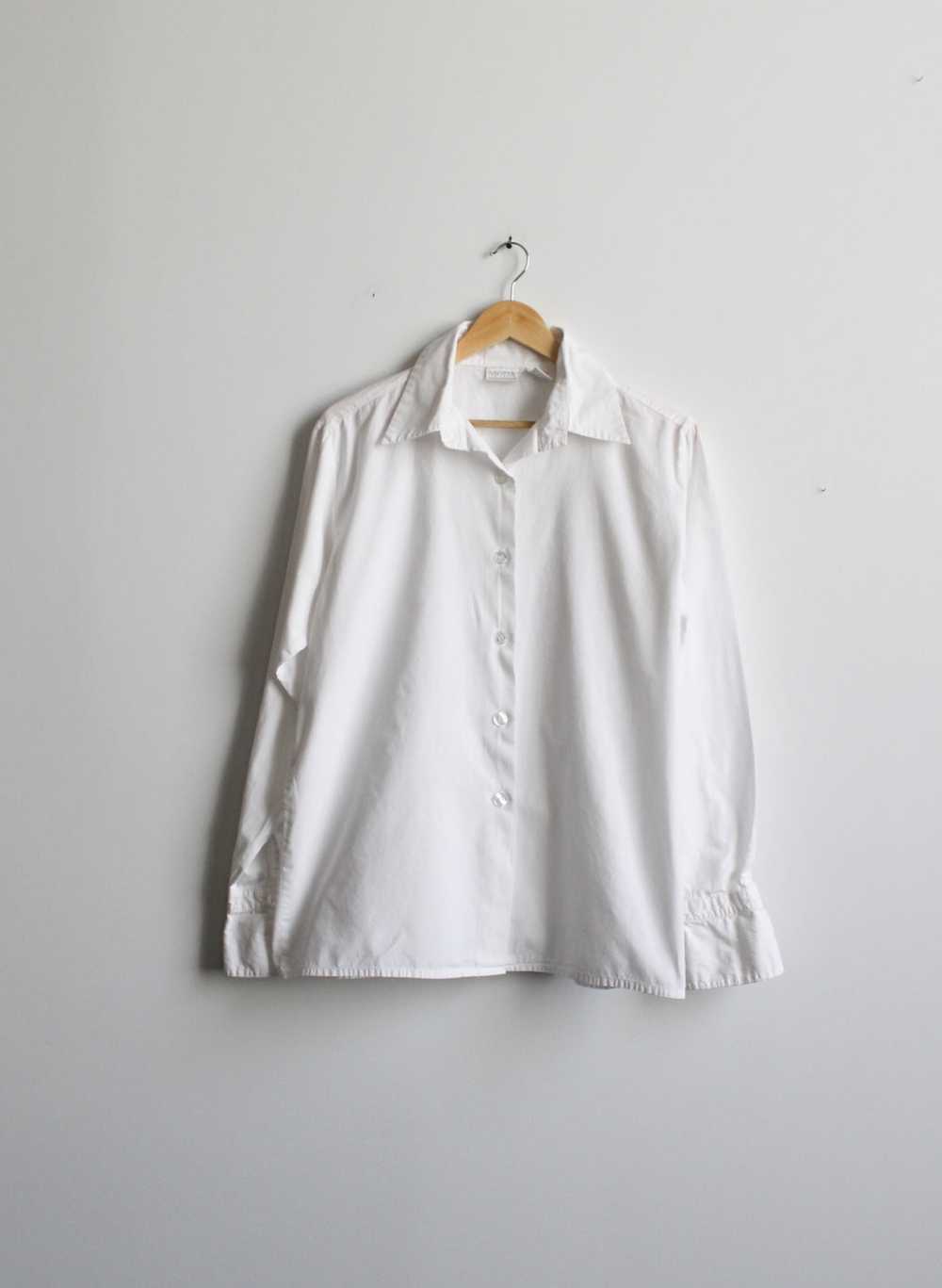 classic white cotton button up (m/l) - image 2