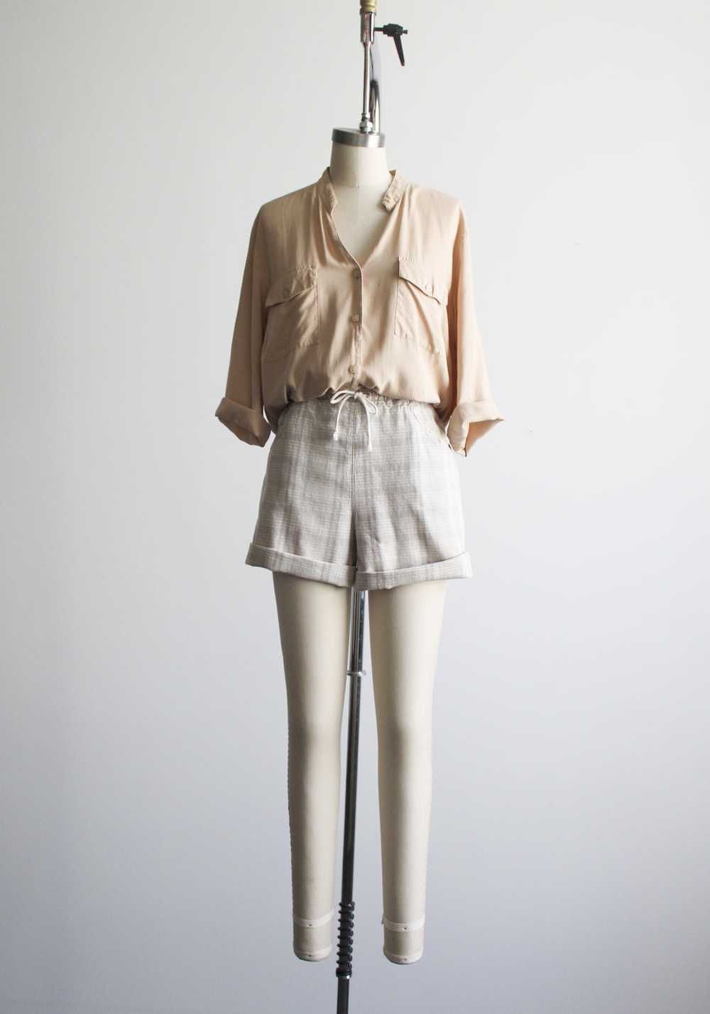 ecru silk blouse (xl) - image 3