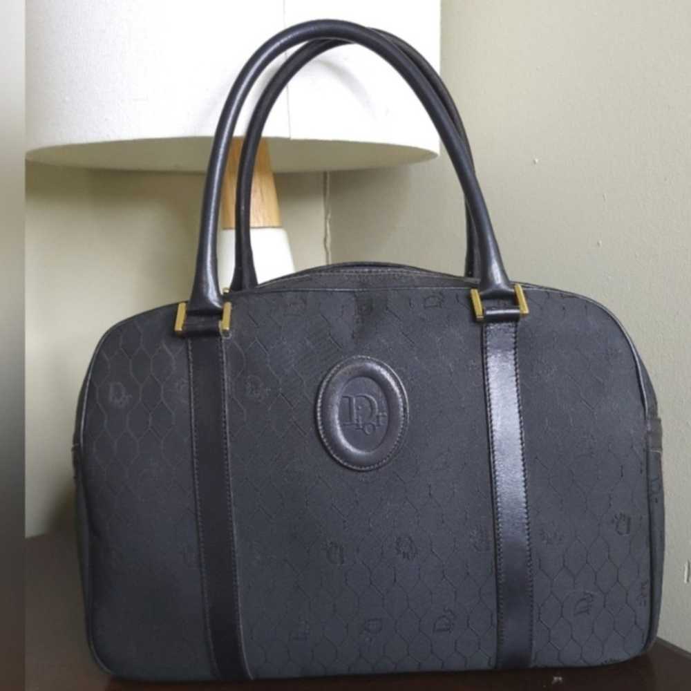 Christian Dior Vintage Black Canvas Doctor Bag - image 1