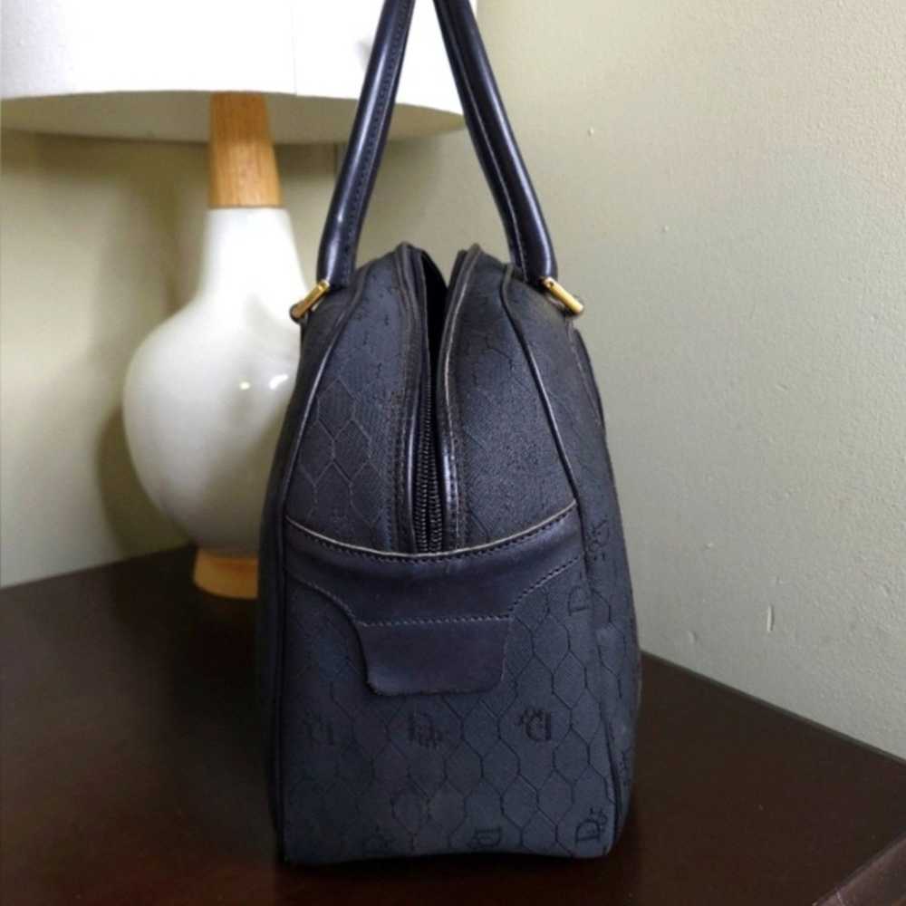 Christian Dior Vintage Black Canvas Doctor Bag - image 4