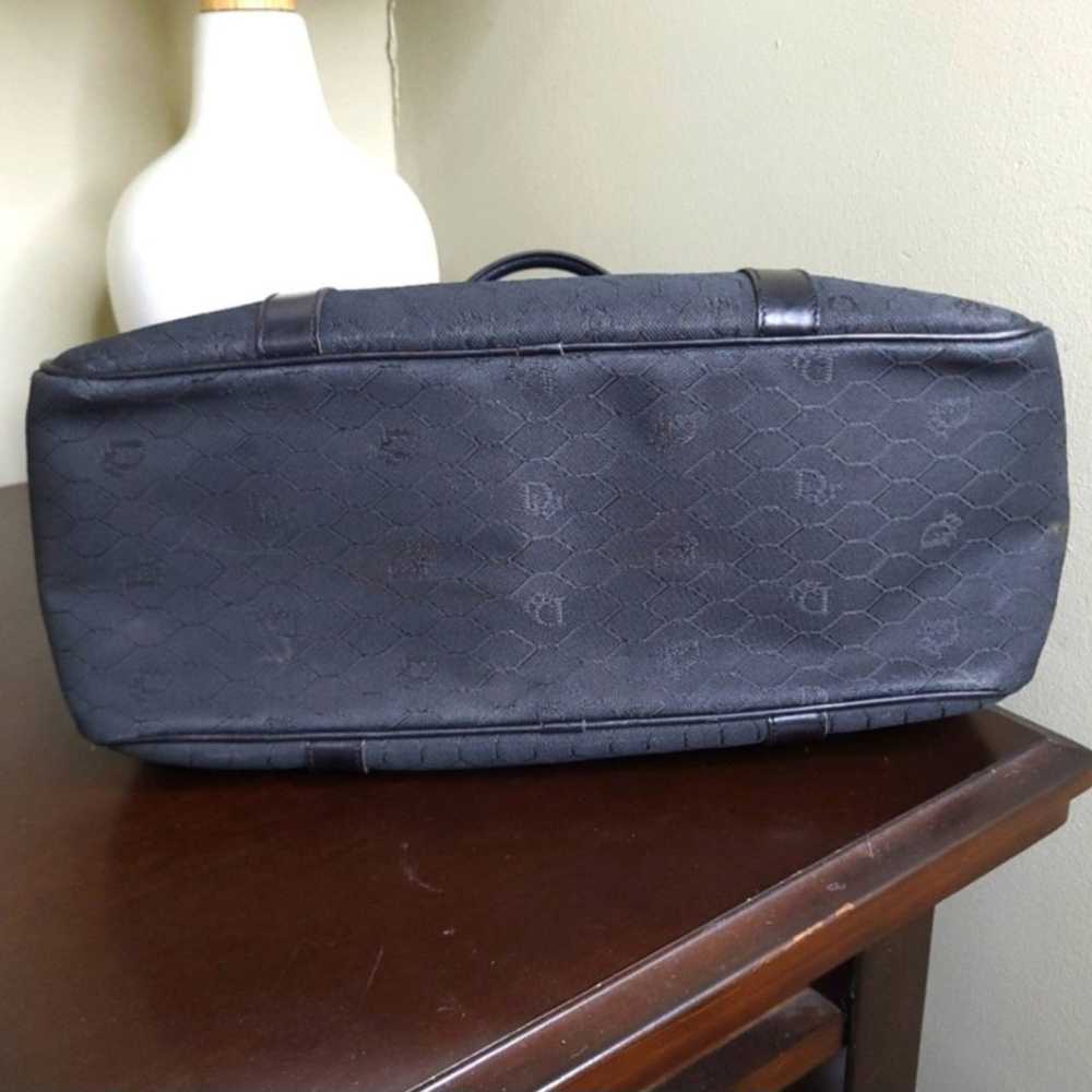 Christian Dior Vintage Black Canvas Doctor Bag - image 5