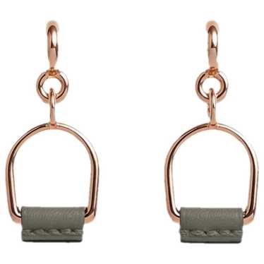 Hermès Héritage Equestre pink gold earrings - image 1