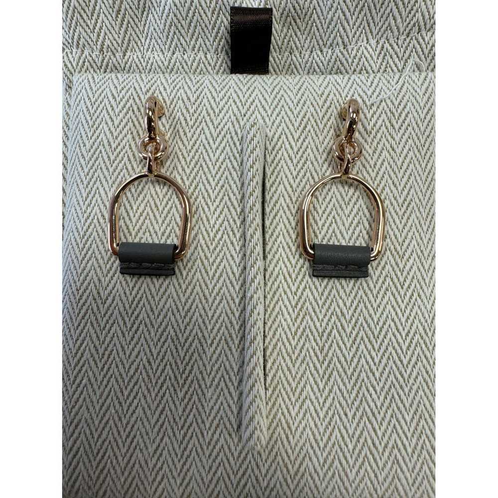 Hermès Héritage Equestre pink gold earrings - image 2