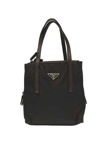 Used Prada Triangle Plate/Handbag/Nylon/Brown Bag