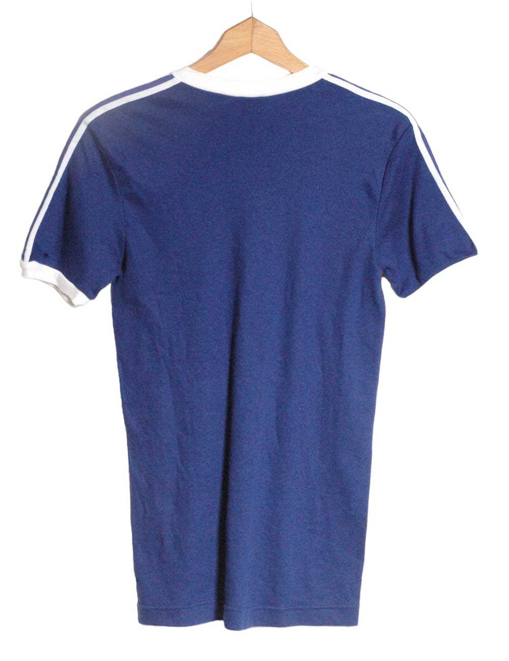 Vintage 1970’s Adidas Blue Ringer T Shirt | Size … - image 3