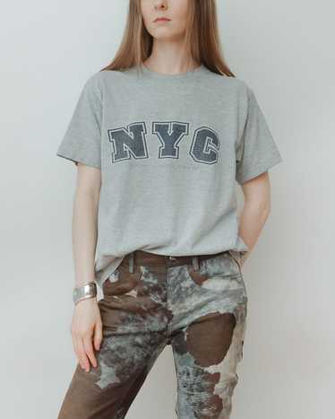 Grey and Navy NYC Collegiate Tee - image 1