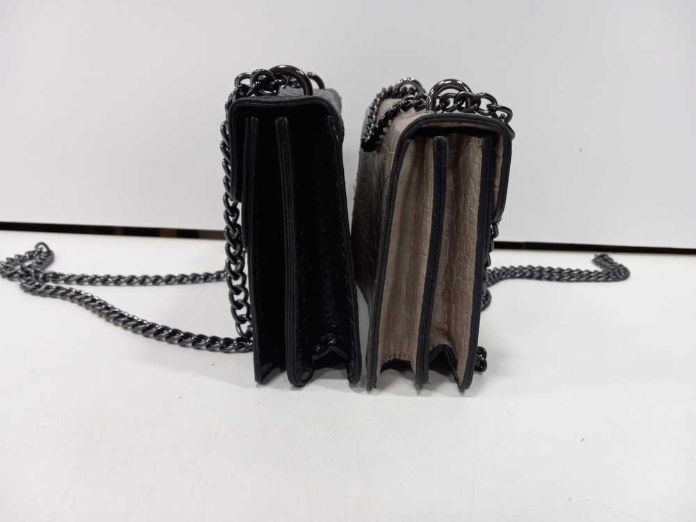 Pair of Women's Black & Tan Leather Purses - image 3