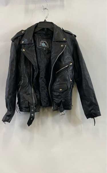 Himalaya Motorbike Wear Men's Black Leather Jacket