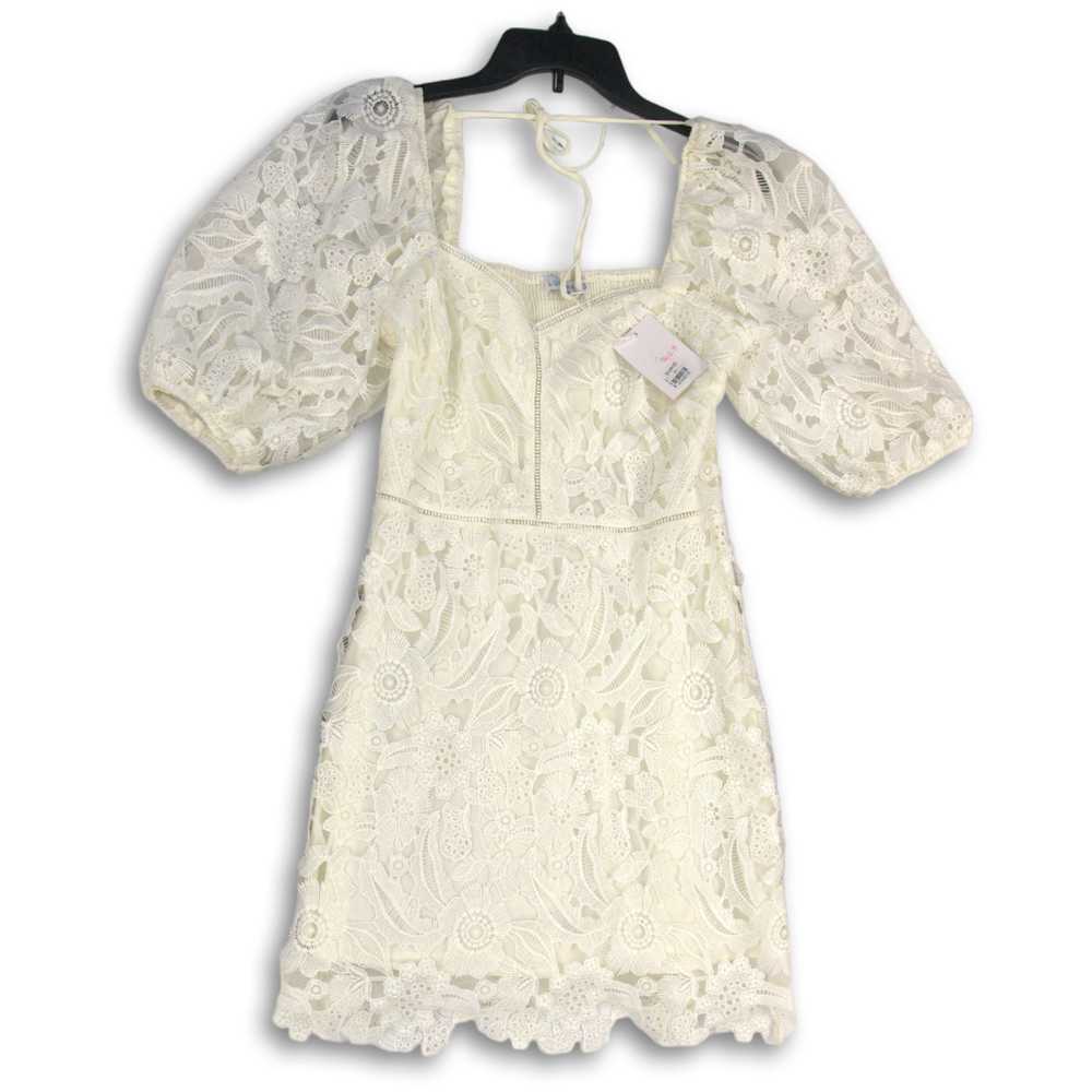 Lucy Paris NWT Womens White Lace Floral Sweethear… - image 1