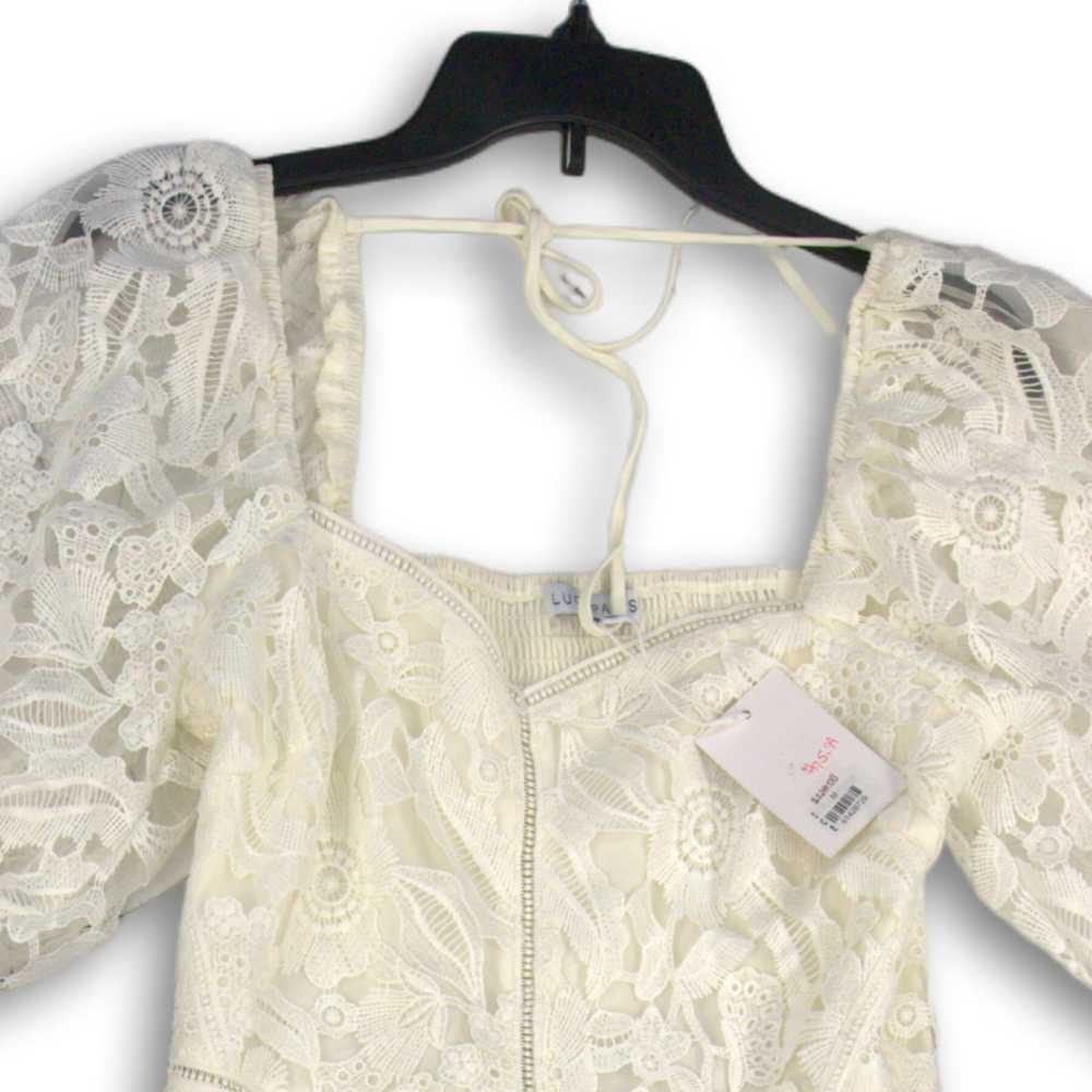 Lucy Paris NWT Womens White Lace Floral Sweethear… - image 3