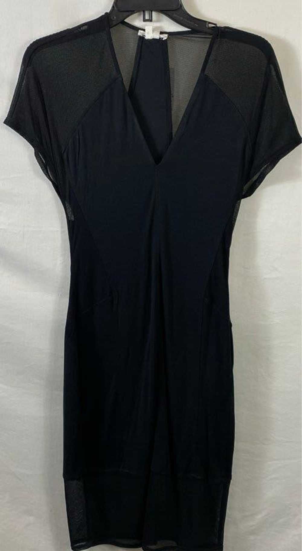 Helmut Lang Women Black V Neck Dress S - image 1
