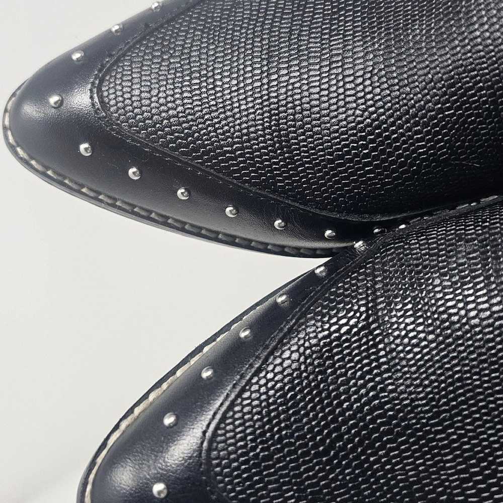 Crown Vintage Leather Studded Black Kavita Bootie… - image 7