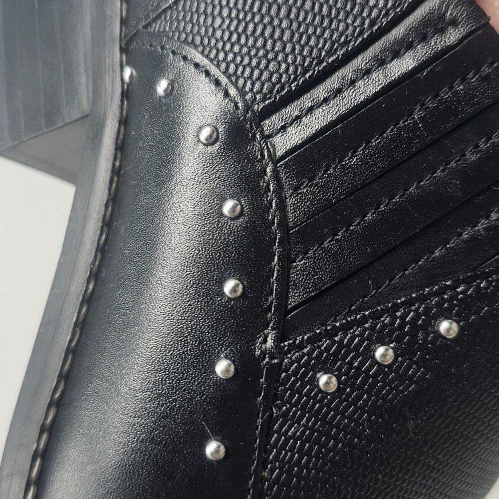 Crown Vintage Leather Studded Black Kavita Bootie… - image 8