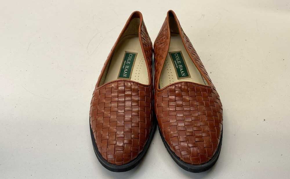 Cole Haan Women's Brown Leather Basket Weave Flat… - image 4