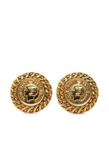 CHANEL Pre-Owned 1997 Mademoiselle button earring… - image 1