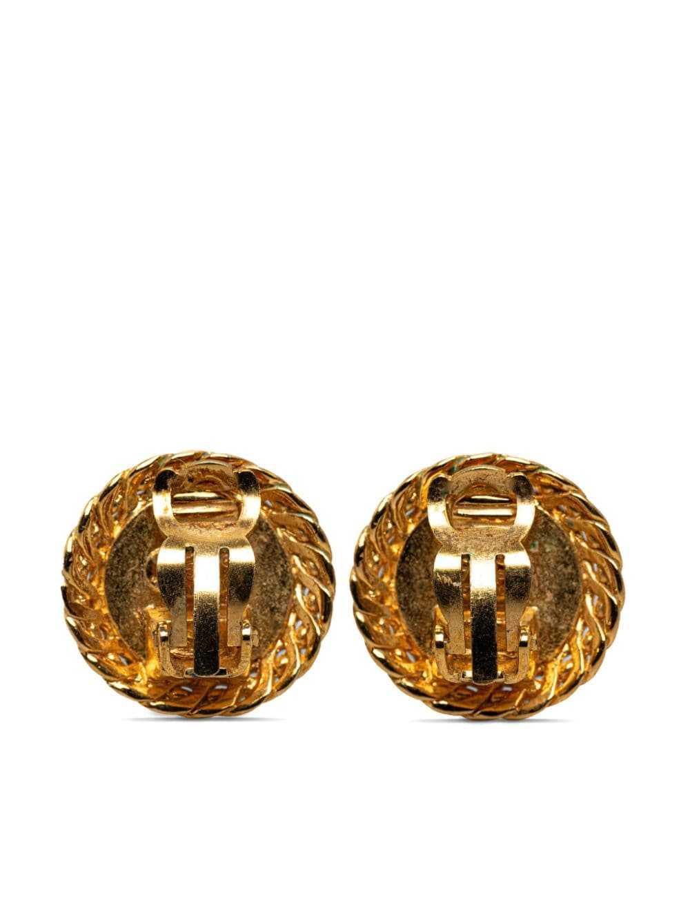 CHANEL Pre-Owned 1997 Mademoiselle button earring… - image 2